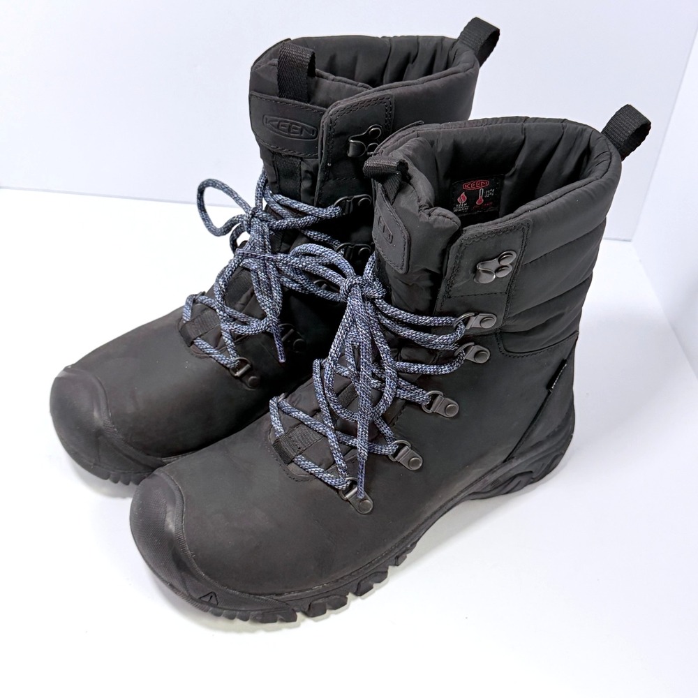 KEEN Women's Size 8.5W Greta Waterproof Insulated Snow Boots 1023606 Black
